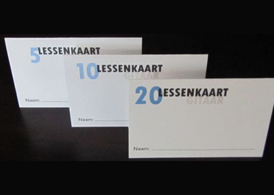strippenkaart voor gitaar- en ukelelelessen